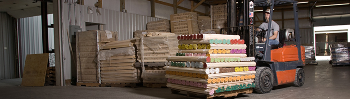 forklift with pallets